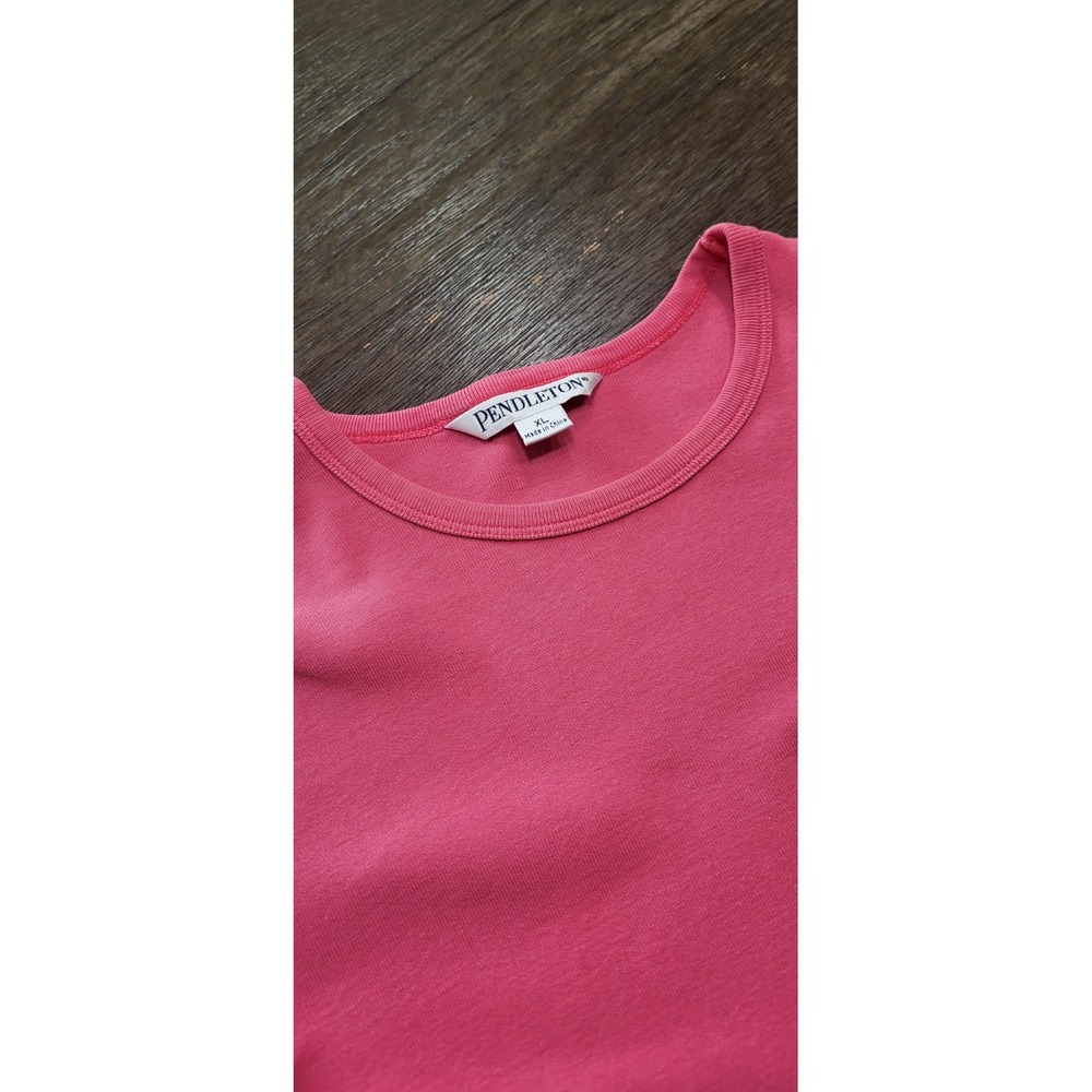 Pendleton Women's Pink Cotton Short Sleeve Shirt Top Size XLARGE SOFT
